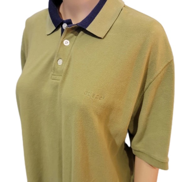 Guess 90s Vintage Polo Kiwi Green Large - Picture 2 of 5